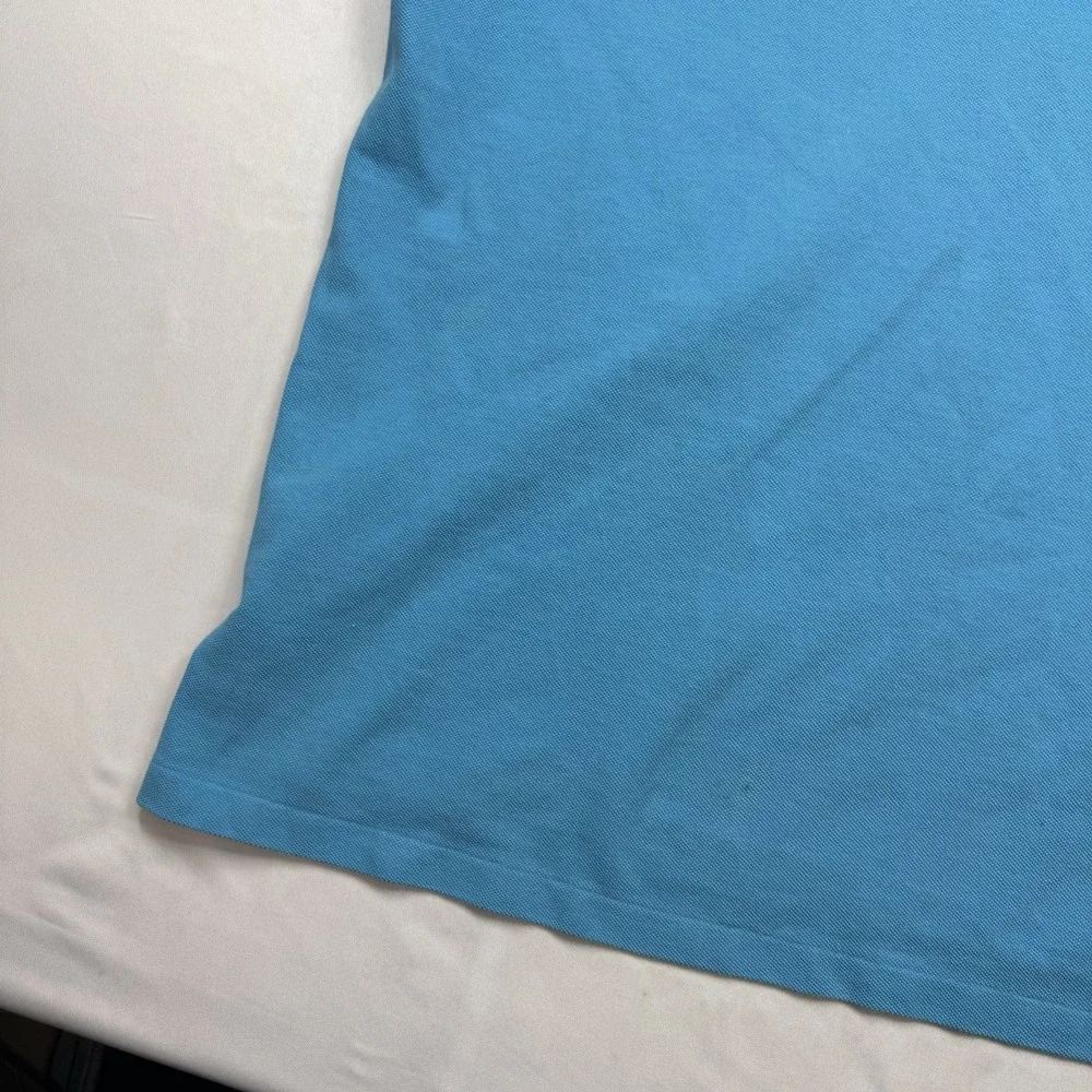 Ralph Lauren Polo Shirt Mens Large Sky Blue Classic Fit Yellow Pony Short Sleeve